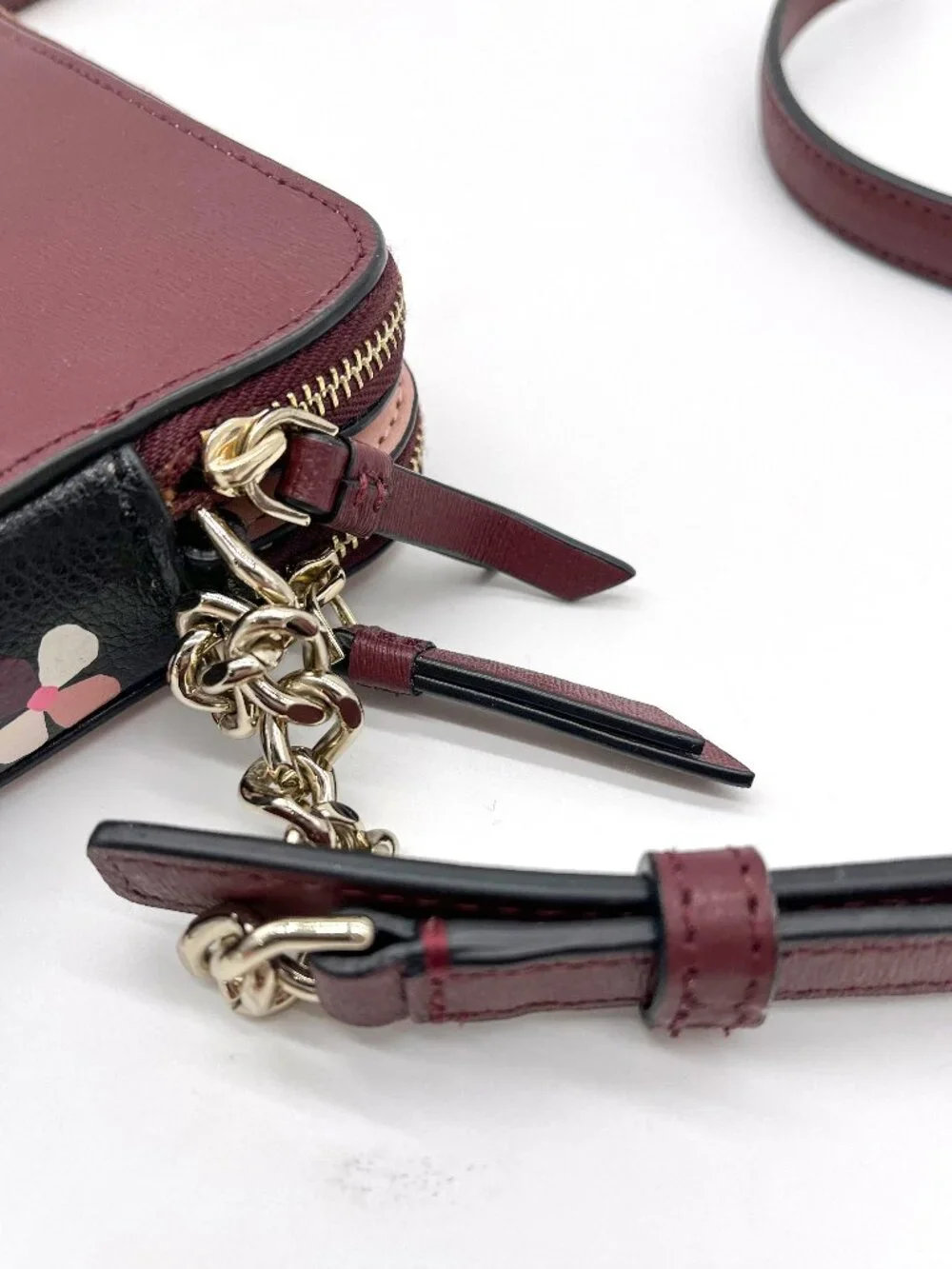 Kate Spade Dog Crossbody Bag Pink Burgundy Novelty Purse - Picture 3 of 11